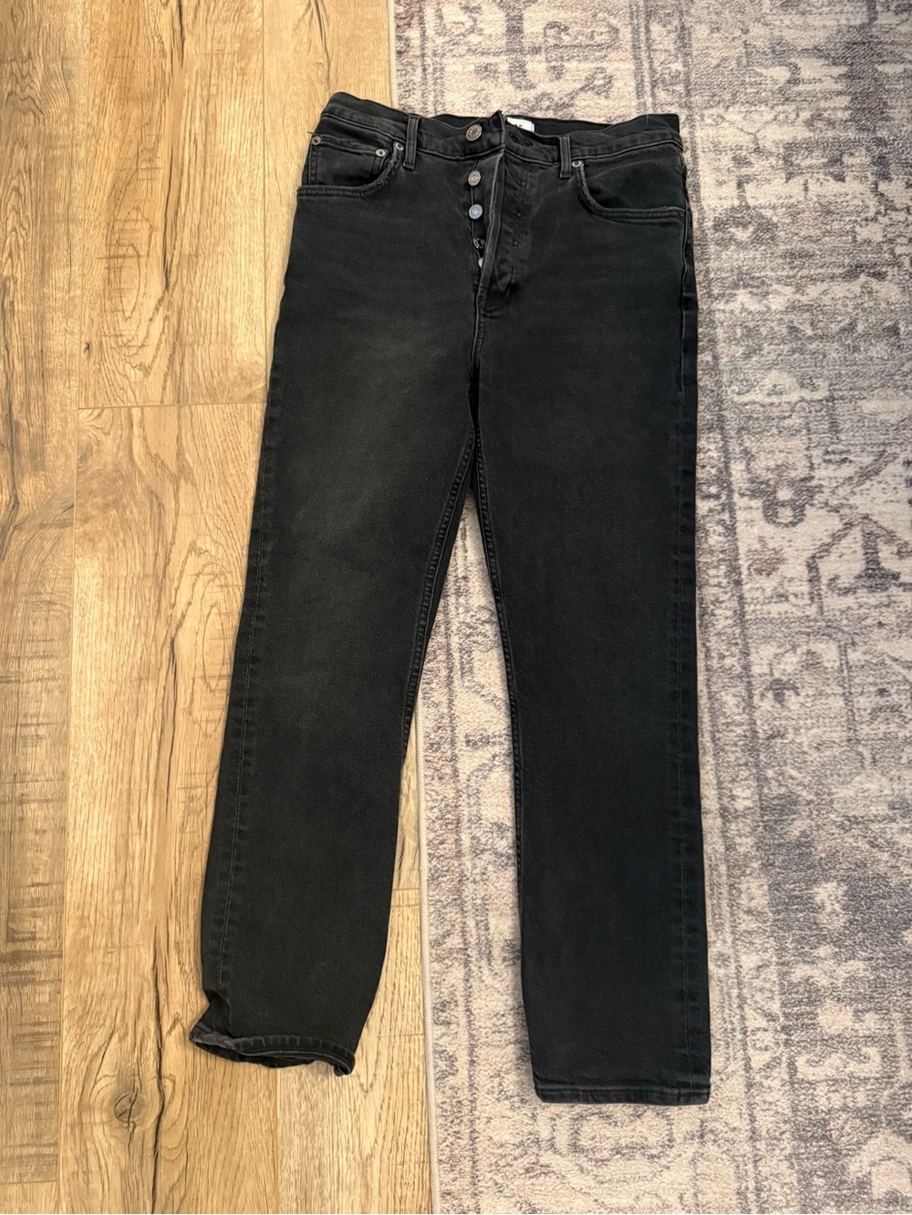 Agolde Black Straight Leg Women's Jeans